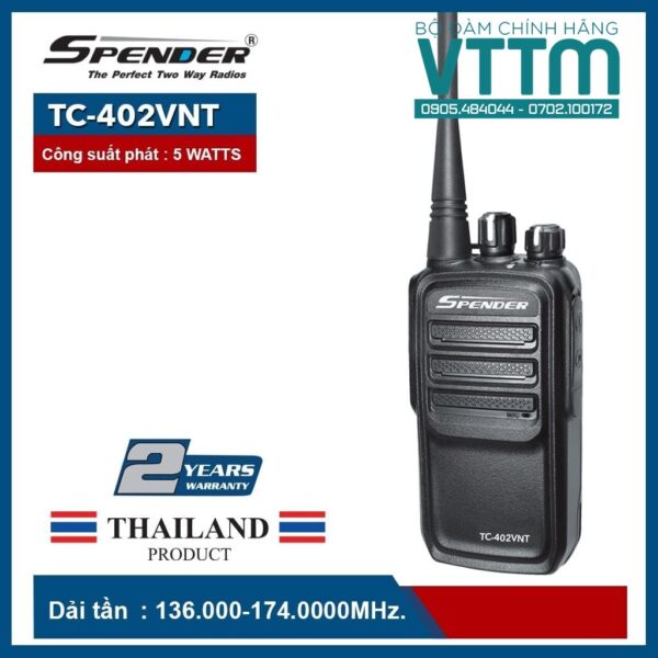 Máy bộ đàm Spender TC-402VNT cầm tay chính hãng, giá tốt.