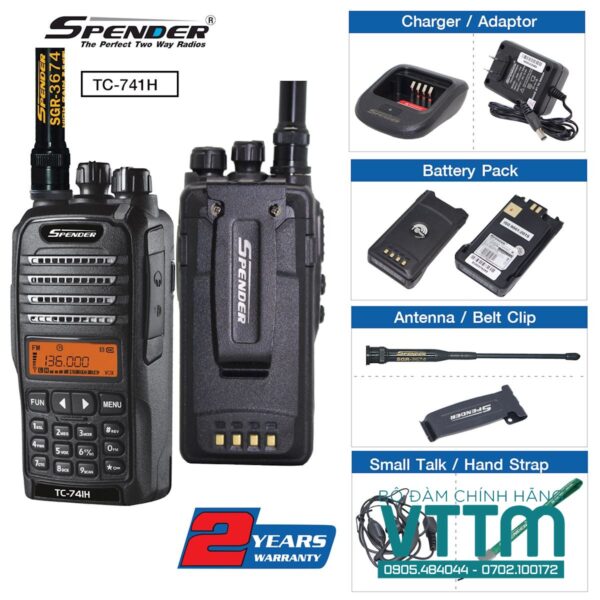Bộ đàm Spender TC-741H VHF: Công suất cao, liên lạc ổn định